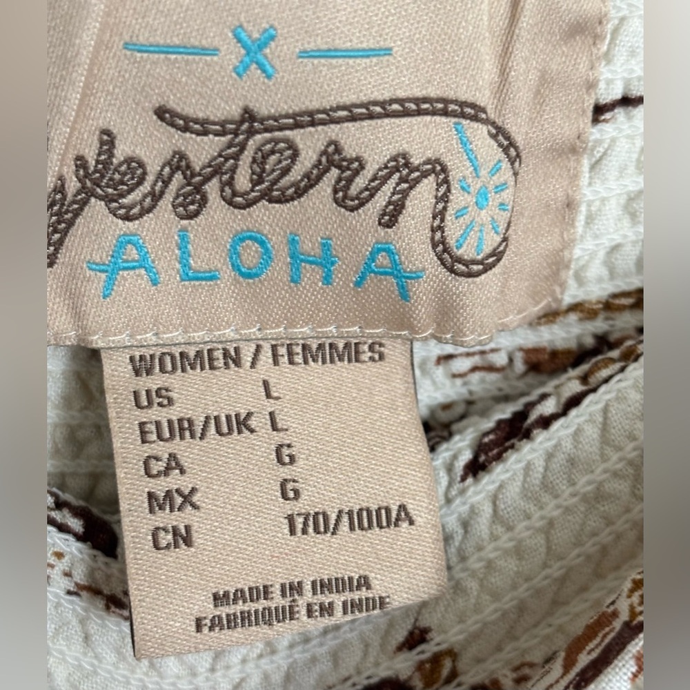 Ariat Western Aloha Cowgirl Tiered Mini Skirt Size Large - Picture 6 of 8